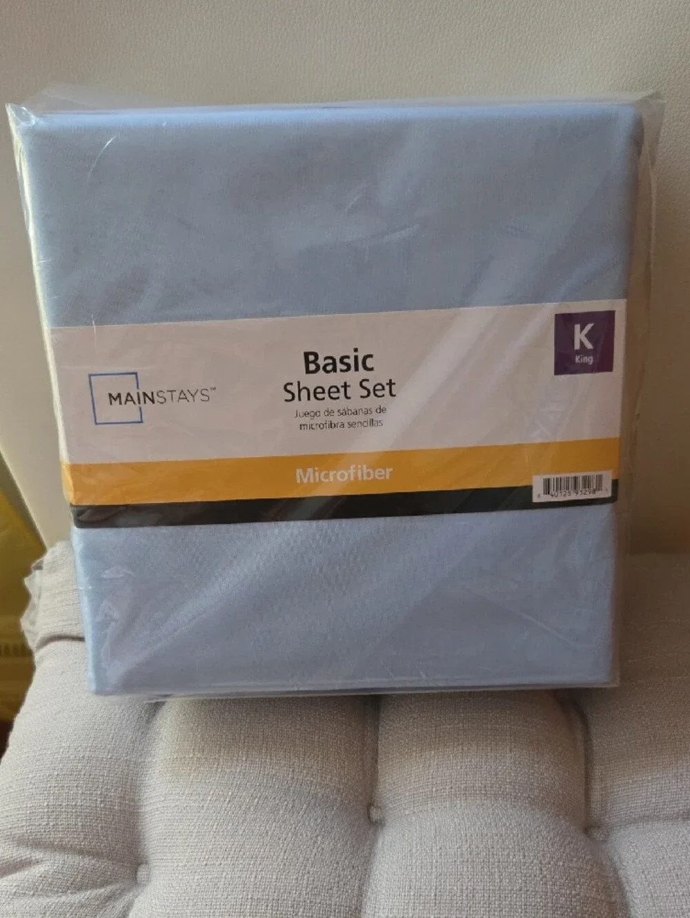 Mainstays King Microfiber Bed Sheet Set - Sky Blue 💙 NEW